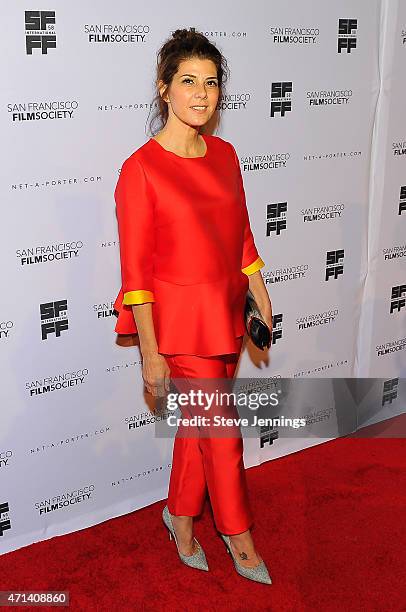 Actress Marisa Tomei attends the Film Society Awards at the 58th San Francisco International Film Festival at The Armory on April 27, 2015 in San...