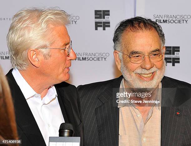 Actor Richard Gere and Director Francis Ford Coppola attend the Film Society Awards at the 58th San Francisco International Film Festival at The...