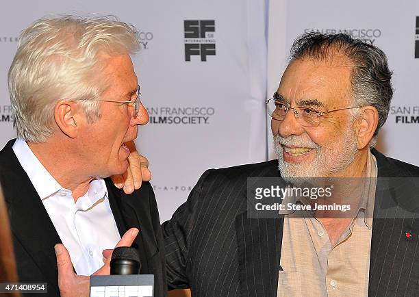 Actor Richard Gere and Director Francis Ford Coppola attend the Film Society Awards at the 58th San Francisco International Film Festival at The...