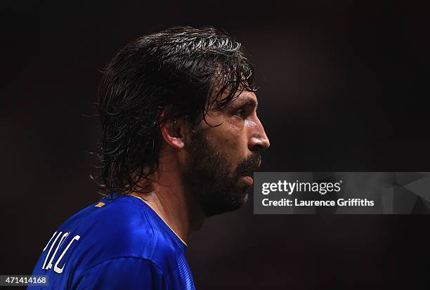Andrea Pirlo of Juventus looks on during the UEFA Champions League Quarter Final Second Leg match between AS Monaco FC and Juventus at Stade Louis II...