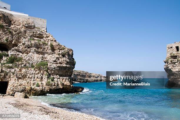 cliff in puglia - marianne puglia stock pictures, royalty-free photos & images