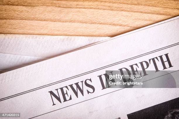 newspaper on a table - newspaper on table stock pictures, royalty-free photos & images