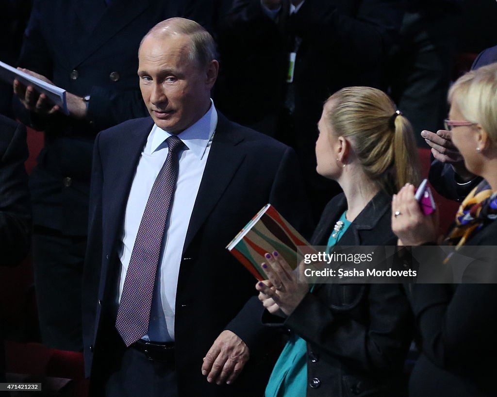 Vladimir Putin Attends People's United Front Conference