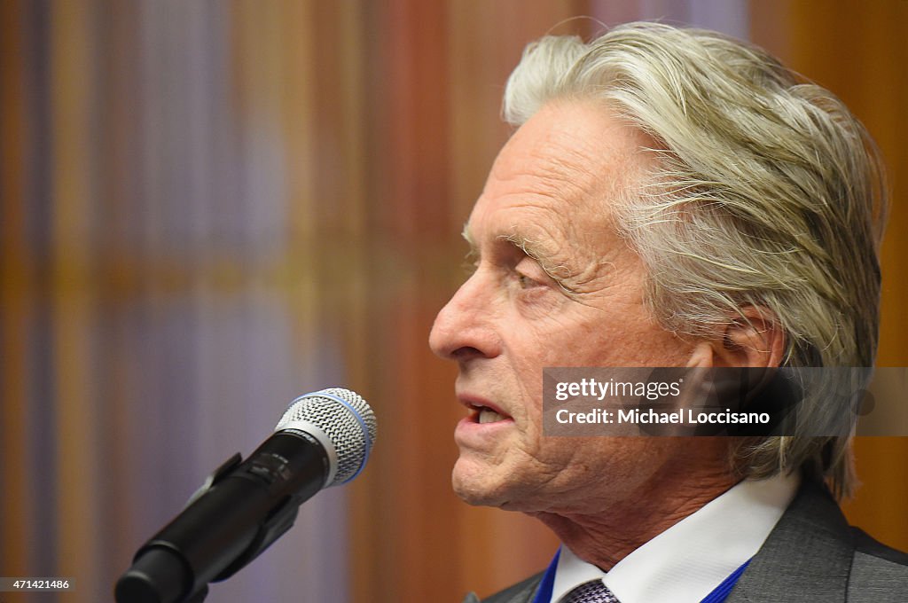 Michael Douglas Attends United Nations' "Nuclear Disarmament, Non-Proliferation, And Energy:  Fresh Ideas For The Future" Symposium