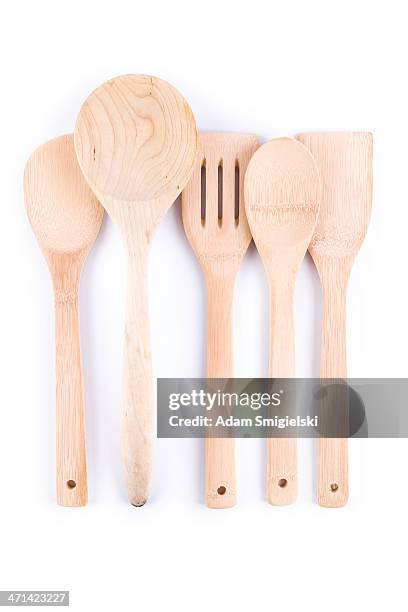 wooden kitchen utensils - wooden spoon stock pictures, royalty-free photos & images
