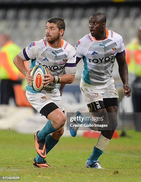 Willie le Roux of the Cheetahs during the Super Rugby match between Toyota Cheetahs and Vodacom Bulls at Free State Stadium on February 21, 2014 in...