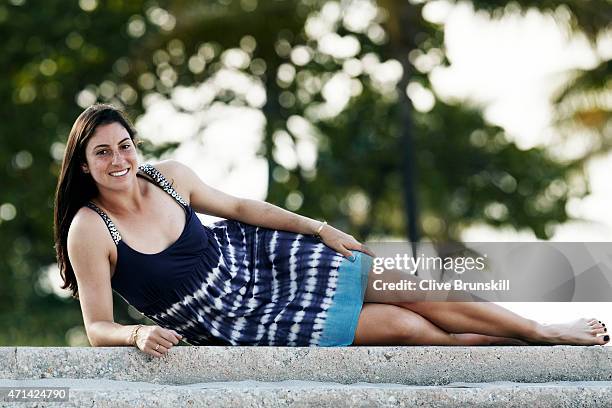 Tennis player Christina McHale of the United States poses during a portrait session on March 22, 2015 in Key Biscayne, Florida.