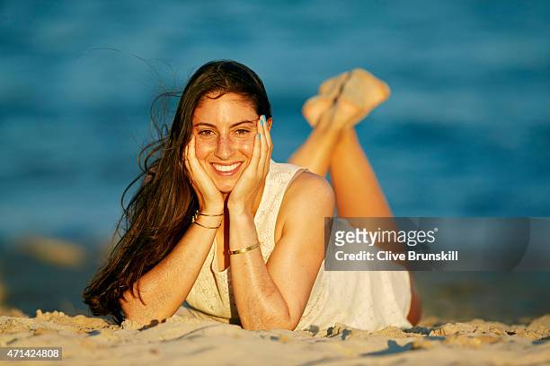 Tennis player Christina McHale of the United States poses during a portrait session on March 22, 2015 in Key Biscayne, Florida.