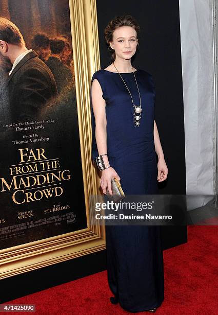 Actress Carey Mulligan attends the New York special screening of 'Far From The Madding Crowd' at The Paris Theatre on April 27, 2015 in New York City.