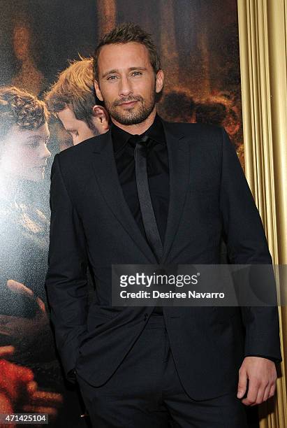 Actor Matthias Schoenaerts attends the New York special screening of 'Far From The Madding Crowd' at The Paris Theatre on April 27, 2015 in New York...