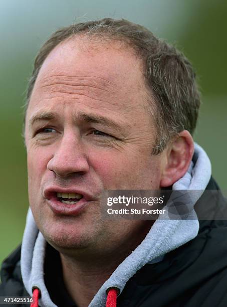 Gloucester director of rugby David Humphreys looks on during Gloucester Rugby open training ahead of their European Challenge Cup final against...