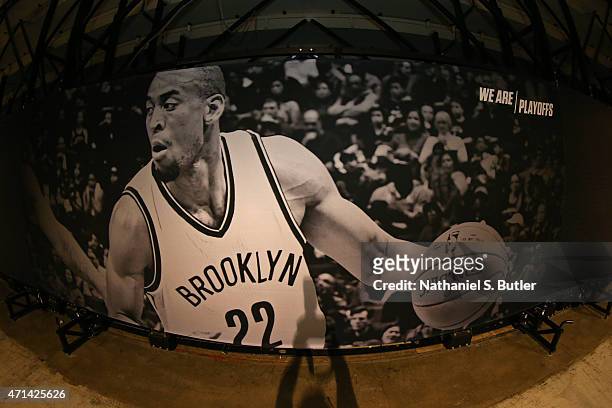 General view of the arena before the Brooklyn Nets play against the Atlanta Hawks in Game Three of the Eastern Conference Quarterfinals during the...