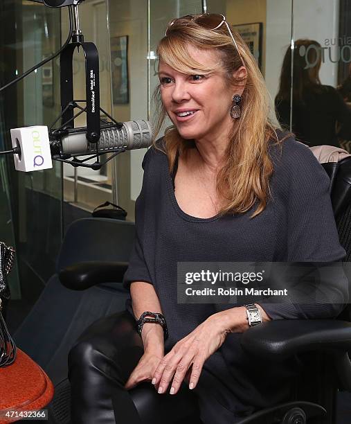 Ramona Singer visits 'The Morning Jolt with Larry Flick' on SiriusXM OutQ at SiriusXM Studios on April 28, 2015 in New York City.