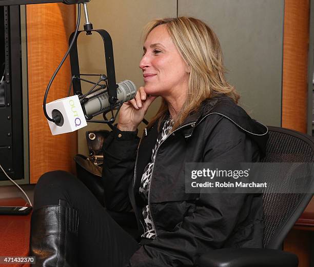 Sonja Morgan visits 'The Morning Jolt with Larry Flick' on SiriusXM OutQ at SiriusXM Studios on April 28, 2015 in New York City.