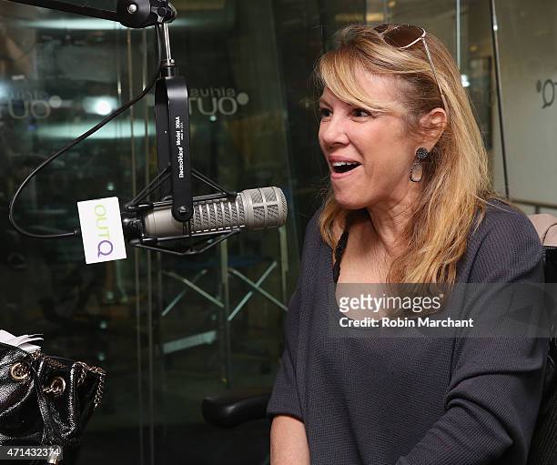 Ramona Singer visits 'The Morning Jolt with Larry Flick' on SiriusXM OutQ at SiriusXM Studios on April 28, 2015 in New York City.