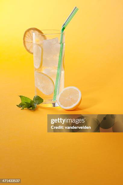 refreshing summer drink - lemon soda stock pictures, royalty-free photos & images