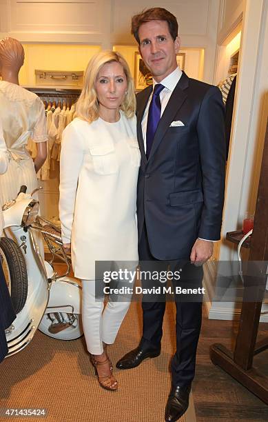 Marie Chantal, Crown Princess of Greece, and Pavlos, Crown Prince of Greece, attend the book launch party for "India Hicks: Island Style" at Ralph...