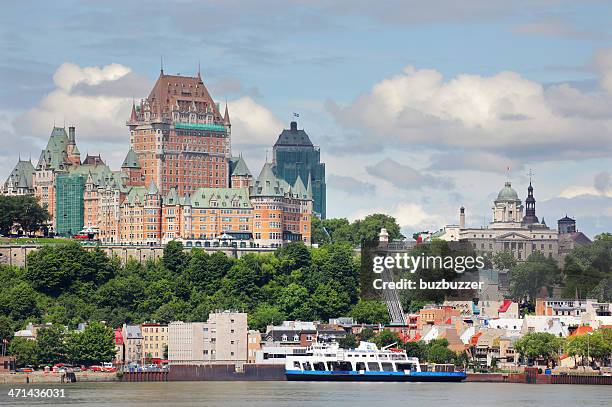 chateau frontenac hotel in quebec city - buzbuzzer stock-fotos und bilder