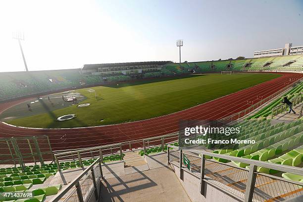 View of Elias Figueroa Stadium on April 24, in Valparaiso, Chile. Valparaiso is one of the eight host cities of Copa America Chile 2015.