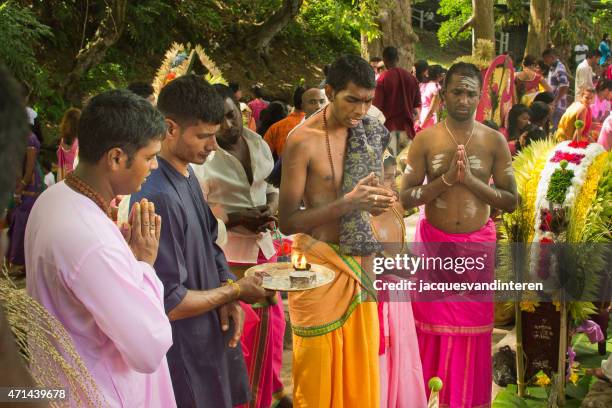 cavadee festival in mauritius - religious offering stock pictures, royalty-free photos & images