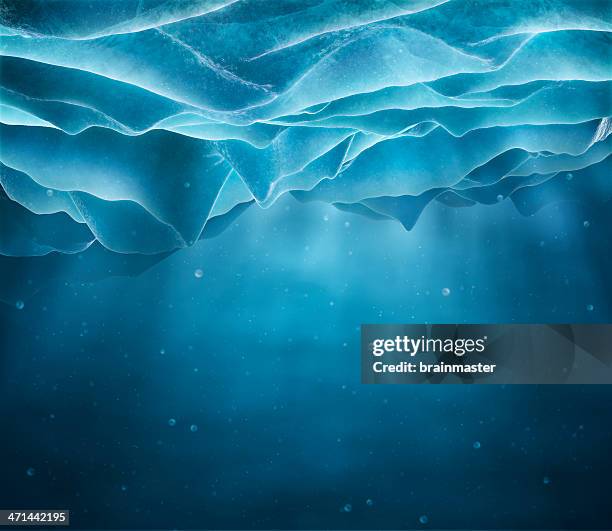 under the arctic ice - sea sunlight underwater stockfoto's en -beelden