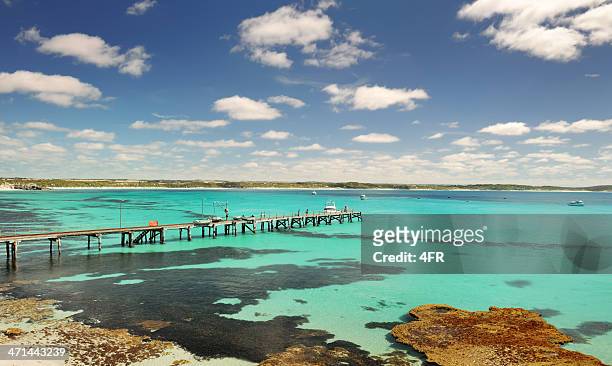 old jetty, kangaroo island, australia (xxxl) - 澳洲南部 個照片及圖片檔