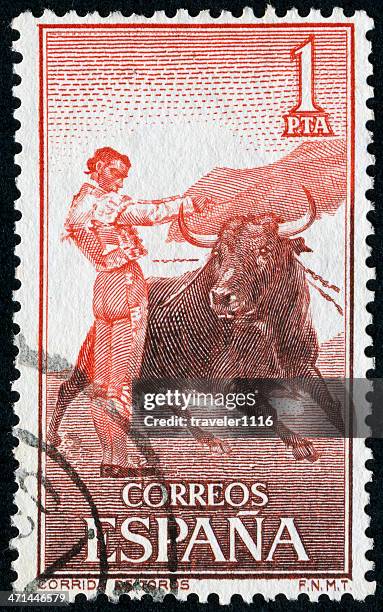 tourada carimbo - corrida de touros imagens e fotografias de stock