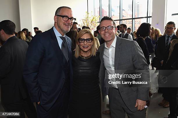 Edward Menicheschi, Dawn Ostroff, President Conde Nast Entertainment and Pat Connolly attend the Conde Nast Entertainment 2015 Digital Content...