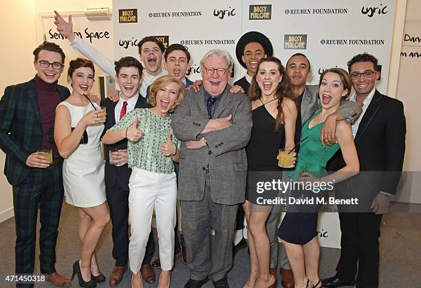 Sir Alan Parker poses with cast members including Hammed Animashaun, Miles Barrow, Katie Blythe, Isaac Gryn, Ainsley Hall Ricketts, Dominic Harrison,...