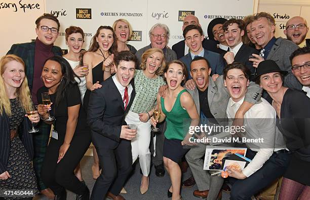 Jessica Hepburn , Executive Director of the Lyric Hammersmith, Sir Alan Parker , and Sean Holmes , Artistic Director of the Lyric Hammersmith, pose...