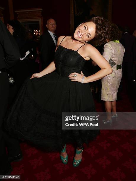 Jaime Winstone attends a reception for the London College of Fashion at St James's Palace on April 28, 2015 in London, England.