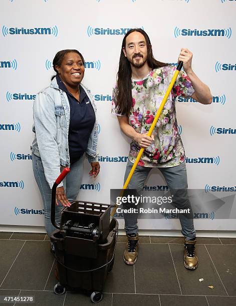 Steve Aoki visits at SiriusXM Studios on April 28, 2015 in New York City.