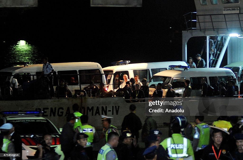 Coffins of eight executed drug convicts arrive in Nusakambangan port