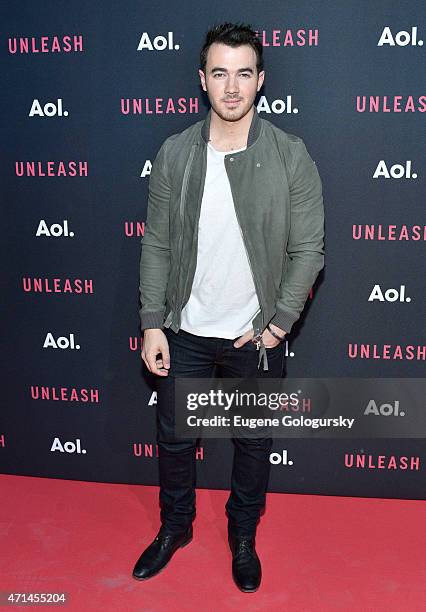 Kevin Jonas attends the AOL Newfronts 2015 at 4 World Trade Center on April 28, 2015 in New York City.