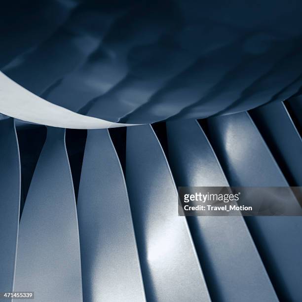 close-up de turbina motor de jato aeronave - jet engine - fotografias e filmes do acervo