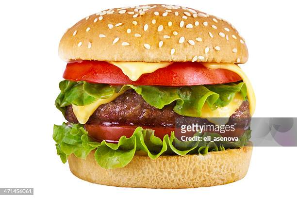 hamburger hambúrguer - cheesburguer - fotografias e filmes do acervo