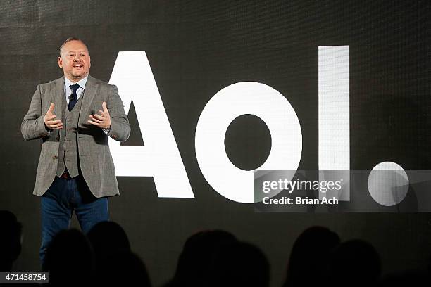 President of AOL Video and Studios Dermot McCormack speaks on stage during the AOL 2015 Newfront on April 28, 2015 in New York City.