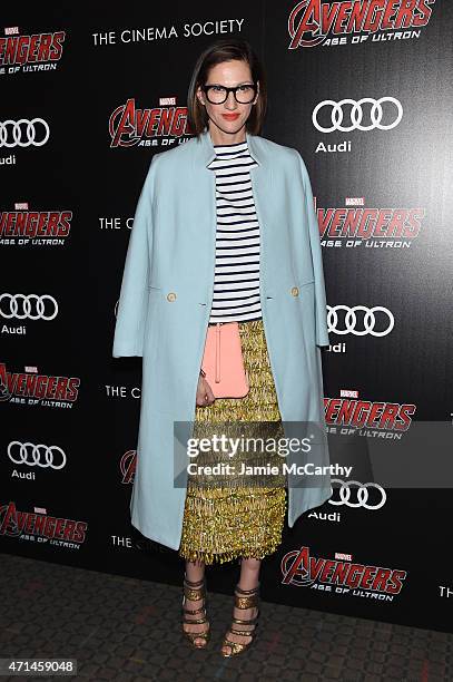 Jenna Lyons attends The Cinema Society & Audi screening of Marvel's "Avengers: Age of Ultron" at SVA Theater on April 28, 2015 in New York City.