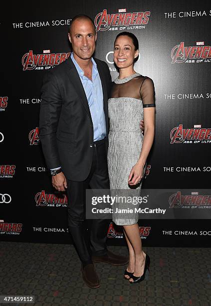 Nigel Barker and Cristen Barker attend The Cinema Society & Audi screening of Marvel's "Avengers: Age of Ultron" on April 28, 2015 in New York City.