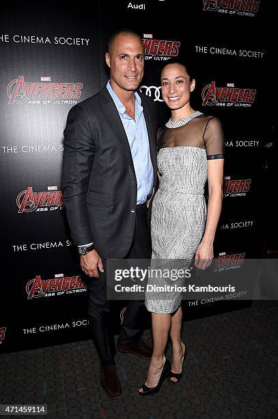 Nigel Barker and Cristen Barker attend The Cinema Society & Audi screening of Marvel's "Avengers: Age of Ultron" on April 28, 2015 in New York City.