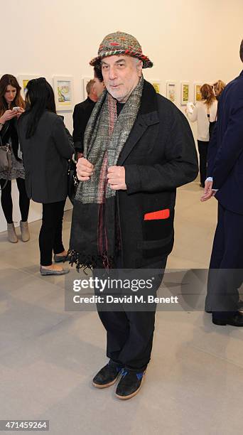 Ron Arad attends a private view of "Emblems of Transformation" by artist Francesco Clemente at Blain Southern on April 28, 2015 in London, England.