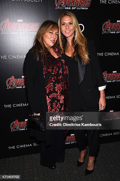 Jewelry designers Lorraine Schwartz and Ofira Sandberg attend The Cinema Society & Audi screening of Marvel's "Avengers: Age of Ultron" on April 28,...