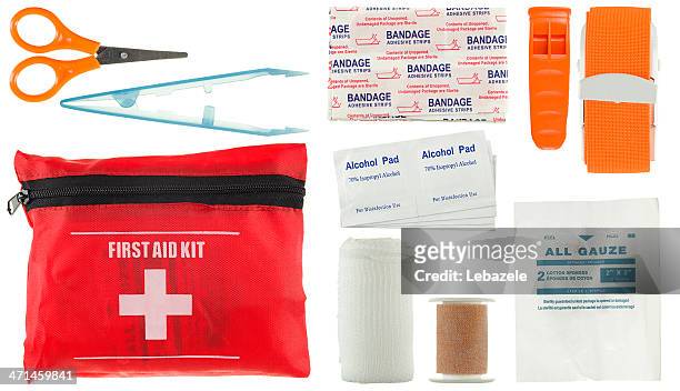 kit di primo soccorso (piccolo) - fasciatura foto e immagini stock