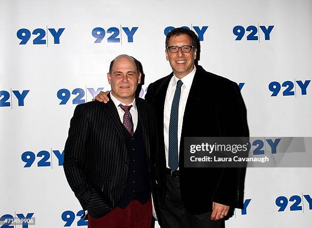 Matthew Weiner and Richard LaGravenese attend 92nd Street Y Presents: An Evening With "Mad Men" Creator, Matthew Weiner at 92nd Street Y on April 28,...