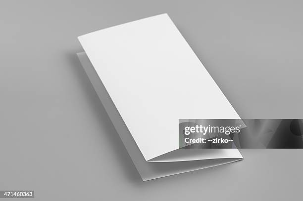 blank flyer, 6-page, z-fold (accordion) - folded brochure stock pictures, royalty-free photos & images