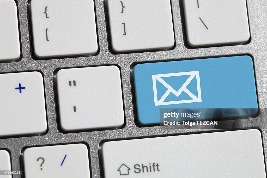 E-mail envelope in einem computer key