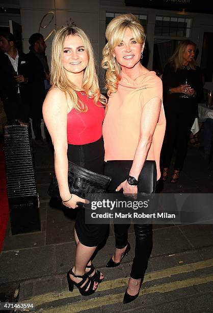 Anthea Turner attending the Hot Gossip launch party at Gigi's on April 28, 2015 in London, England.