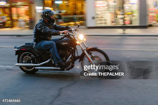 Person Riding Harley Riding A Harley Davidson On Toronto High-Res Stock Photo - Getty Images