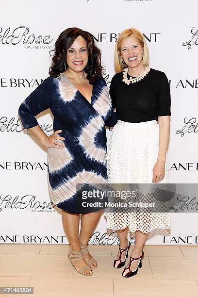 Maddy Jones and fashion designer Lela Rose attends Lela Rose Personal Appearance At Lane Bryant Herald Square on April 28, 2015 in New York City.