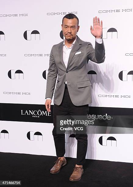 Actor Liao Fan attends show of Supermodel Lv Yan's label Comme Moi on April 28, 2015 in Beijing, China.